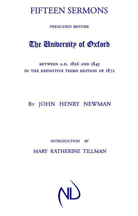 Cover image for book Fifteen Sermons Preached before the University of Oxford Between A.D. 1826 and 1843