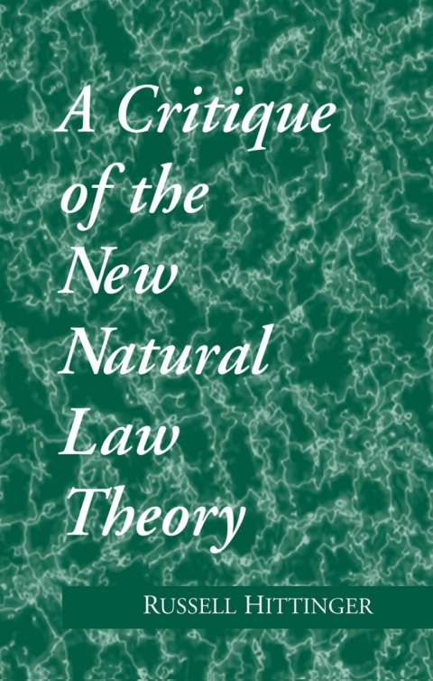 Cover image for book Critique of the New Natural Law Theory