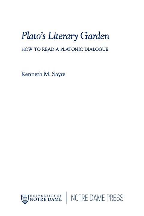 Cover image for book Plato's Literary Garden