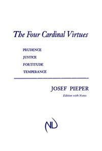Cover image: Four Cardinal Virtues, The 9780268001032