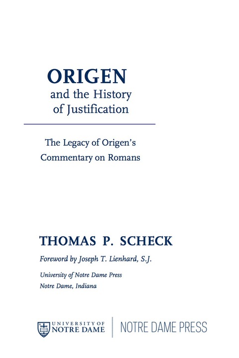 Cover image for book Origen and the History of Justification