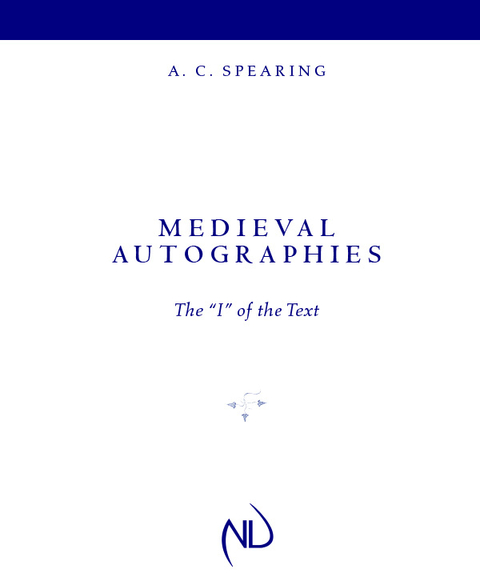 Cover image for book Medieval Autographies