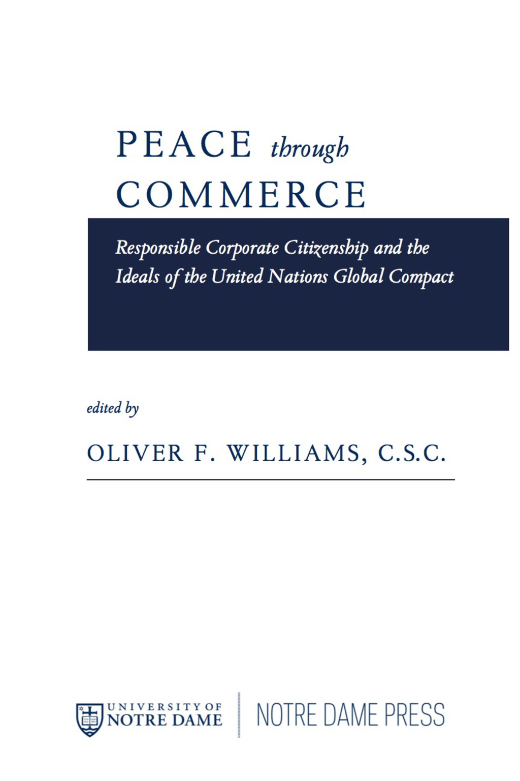 Page Fidelity Peace through Commerce; $39.95
