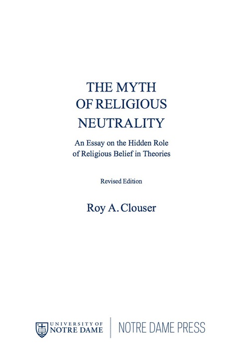 Cover image for book The Myth of Religious Neutrality (Revised Edition)