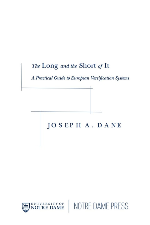 Cover image for book The Long and the Short of It