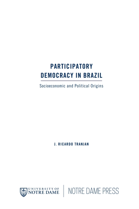 Cover image for book Participatory Democracy in Brazil