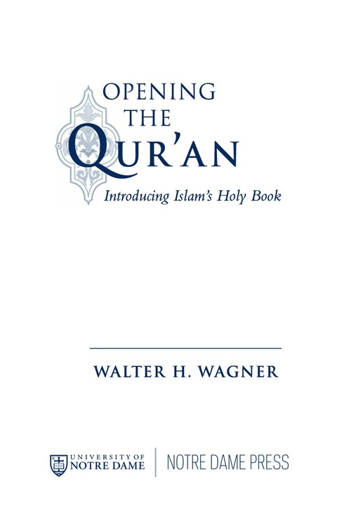 Cover image for book Opening the Qur'an