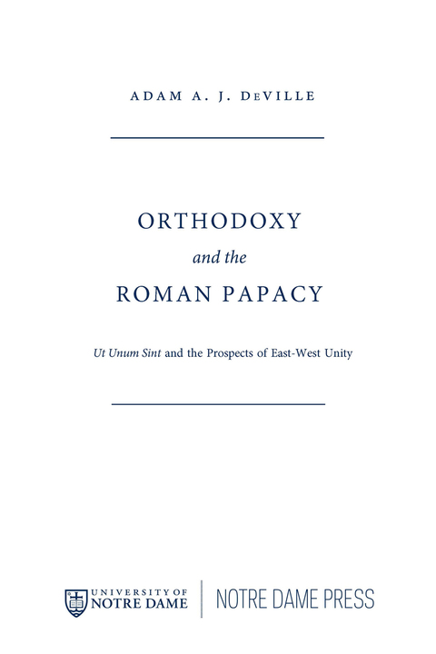 Cover image for book Orthodoxy and the Roman Papacy