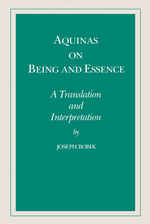 Cover image for book Aquinas on Being and Essence
