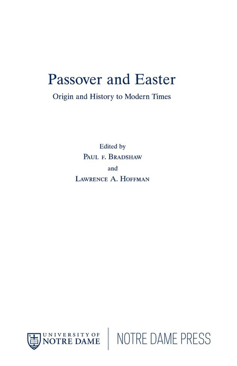 Cover image for book Passover and Easter
