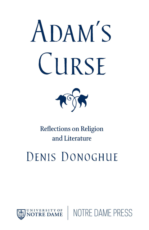 Cover image for book Adam's Curse