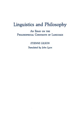Linguistics and Philosophy