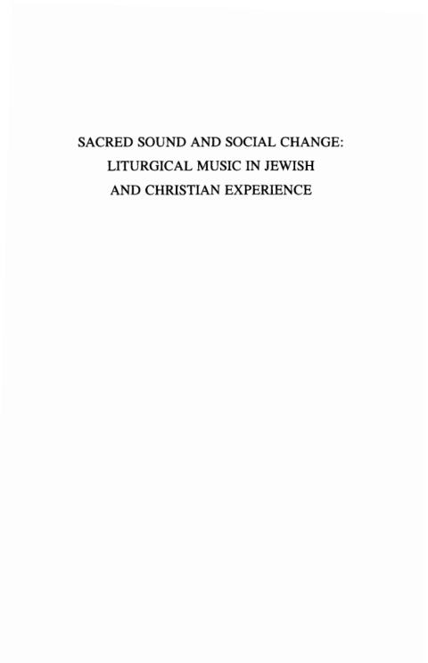 Cover image for book Sacred Sound and Social Change