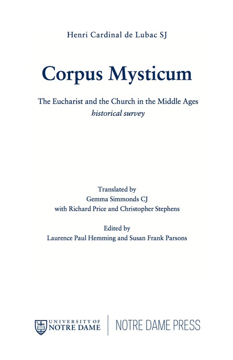 Cover image for book Corpus Mysticum