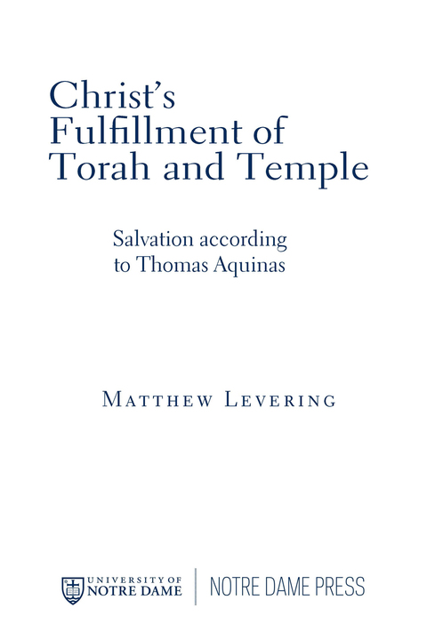 Cover image for book Christ’s Fulfillment of Torah and Temple