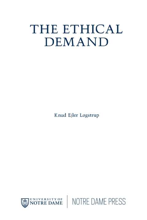 Cover image for book The Ethical Demand