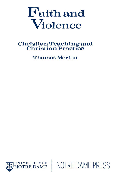 Cover image for book Faith and Violence