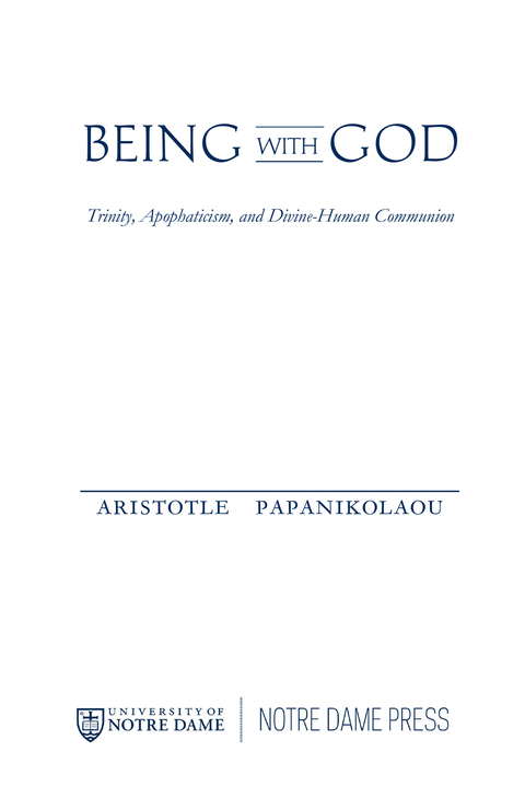 Cover image for book Being With God