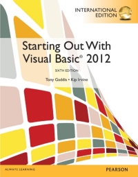 STARTING OUT WITH VISUAL BASIC