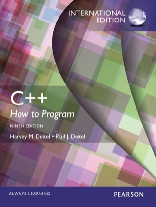 C++ How to Program Early Objects Version