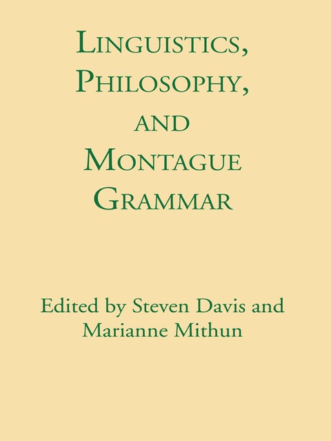 Cover image for book Linguistics, Philosophy, and Montague Grammar