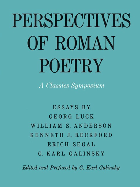 Cover image for book Perspectives of Roman Poetry