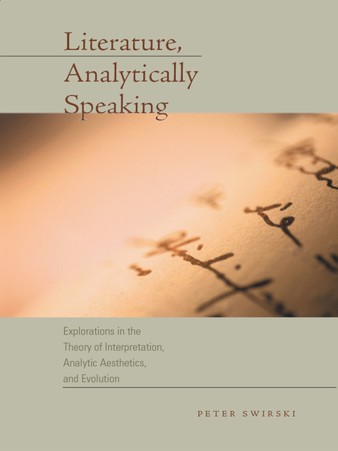 Cover image for book Literature, Analytically Speaking