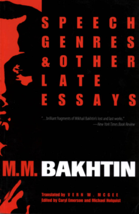 Cover image for book Speech Genres and Other Late Essays
