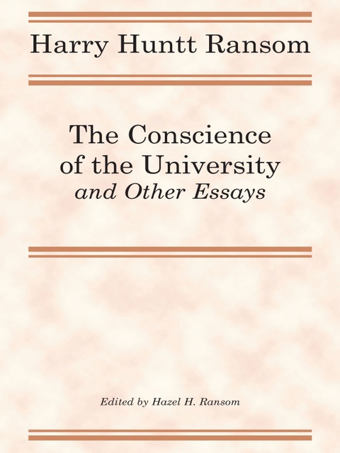 Cover image for book The Conscience of the University, and Other Essays