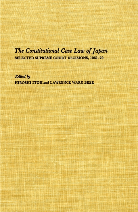 Cover image for book The Constitutional Case Law of Japan