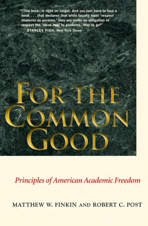 Cover image for book For the Common Good