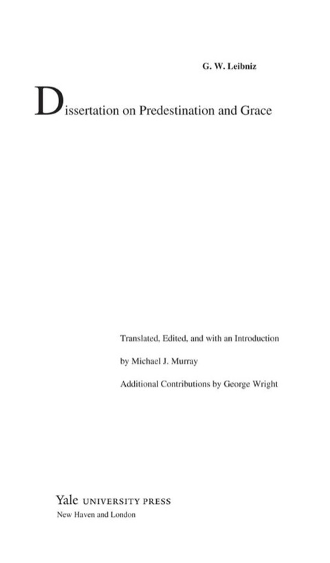Cover image for book Dissertation on Predestination and Grace