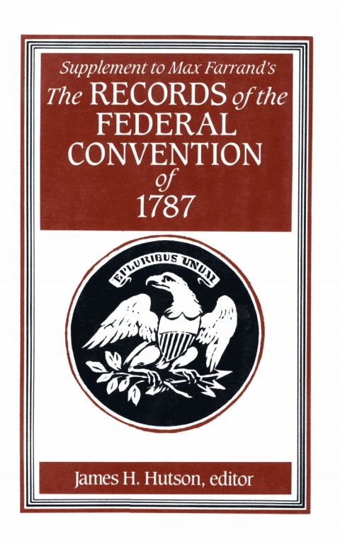Cover image for book Supplement to Max Farrand's Records of the Federal Convention of 1787