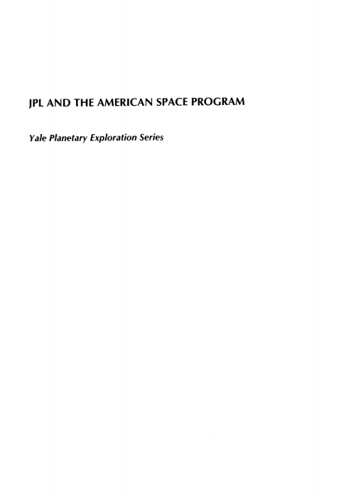 Cover image for book JPL and the American Space Program