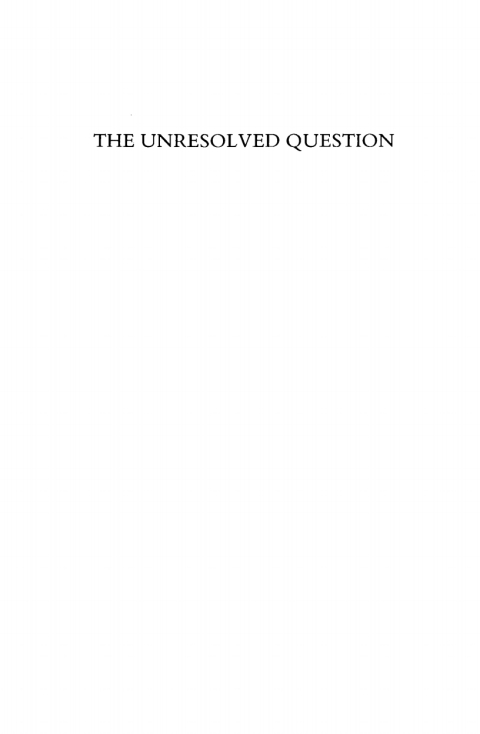 Cover image for book The Unresolved Question