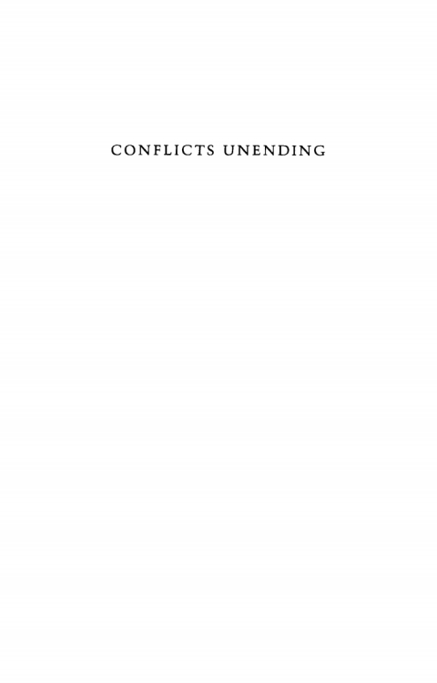 Cover image for book Conflicts Unending