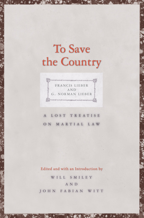 Cover image for book To Save the Country