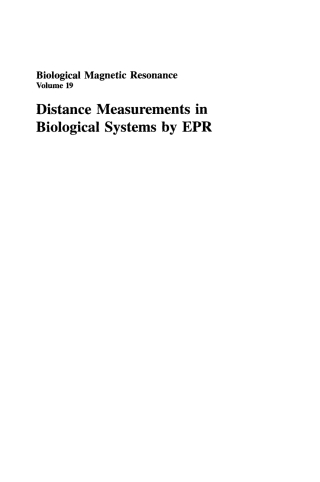 Distance Measurements in Biological Systems by EPR
