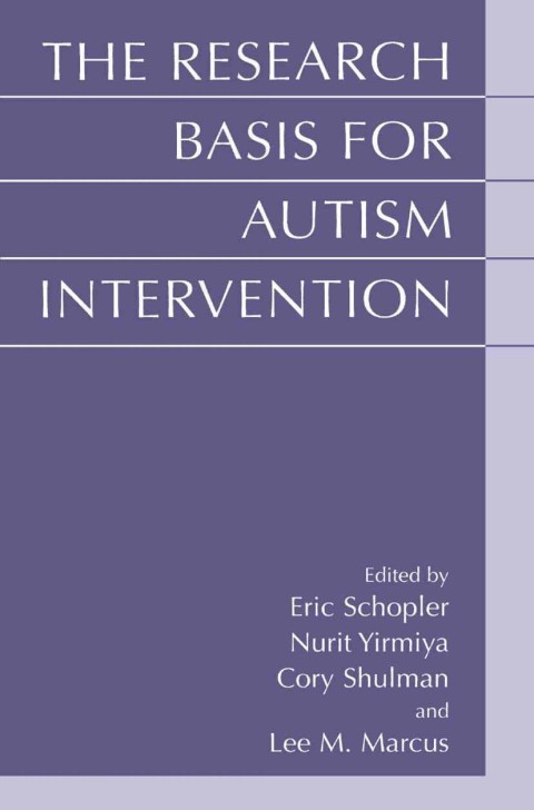 Cover image for book The Research Basis for Autism Intervention