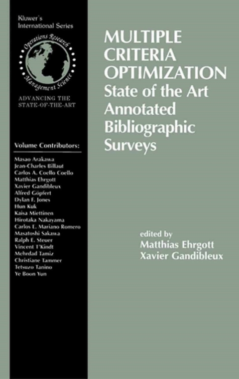 Cover image for book Multiple Criteria Optimization