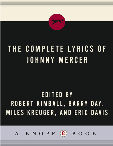 Cover image for book The Complete Lyrics of Johnny Mercer