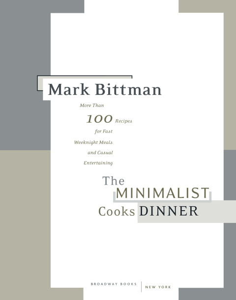 Cover image for book The Minimalist Cooks Dinner