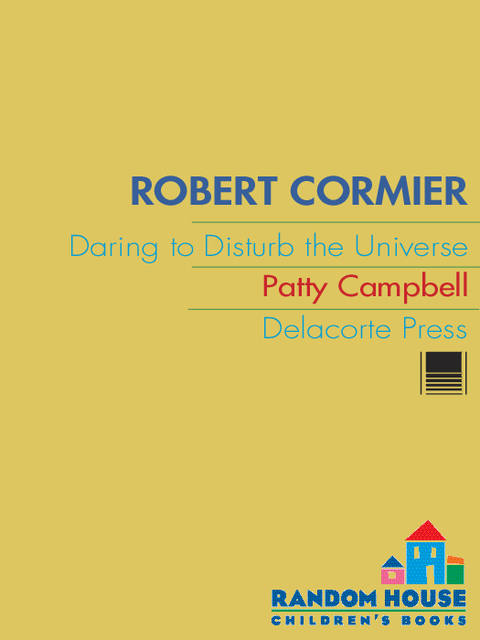 Cover image for book Robert Cormier: Daring to Disturb the Universe