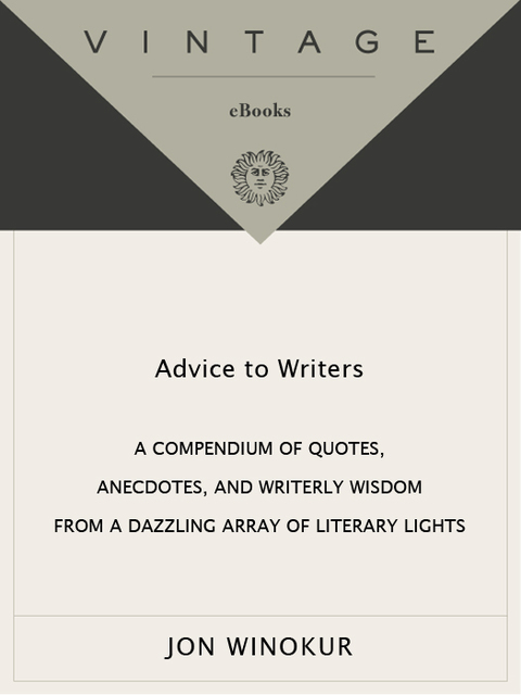 Cover image for book Advice to Writers