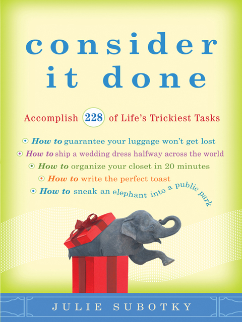 Cover image for book Consider It Done