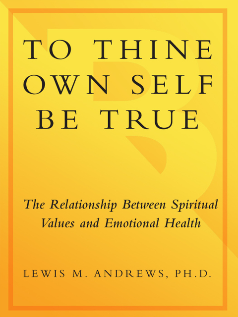 Cover image for book To Thine Own Self Be True