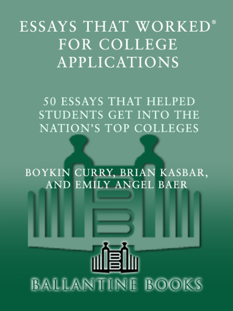 Cover image for book Essays that Worked for College Applications