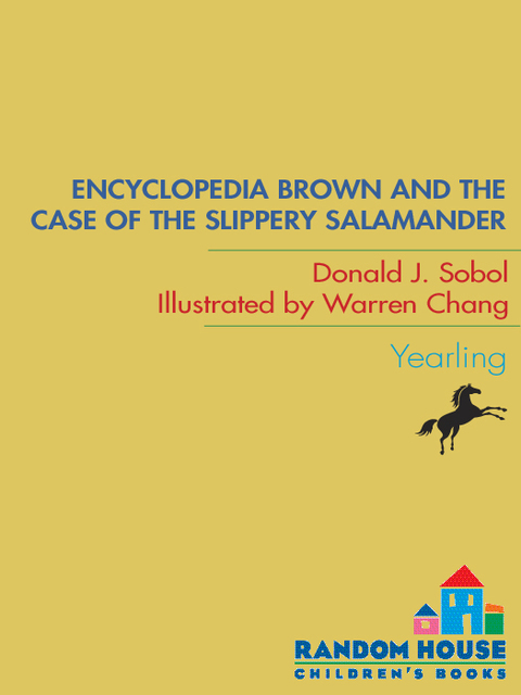 Cover image for book Encyclopedia Brown and the Case of the Slippery Salamander