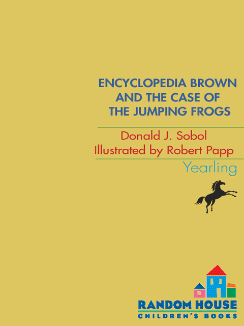 Cover image for book Encyclopedia Brown and the Case of the Jumping Frogs