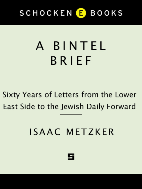 Cover image for book A Bintel Brief